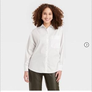 White Oversized Button-Down